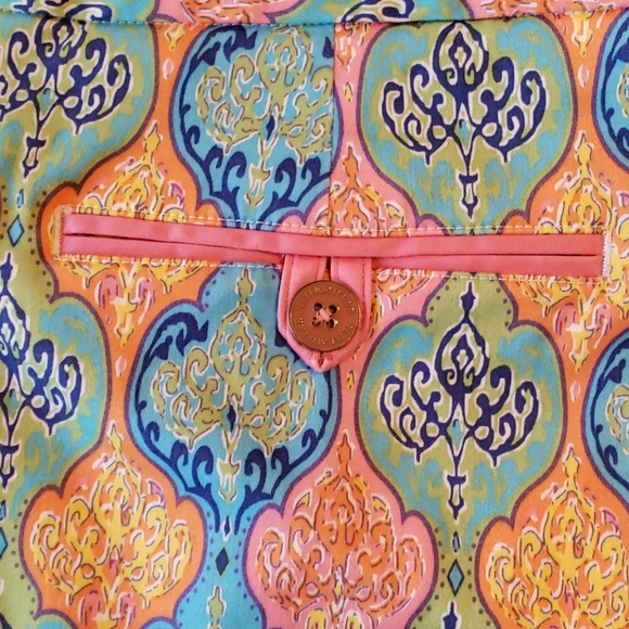 Peter Millar Pink & Blue Print Golf Skort Sz 4 - Picture 8 of 9